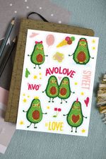 Алмазная (кристальная) мозаика Фрея, наклейки Авокадо, 14х19.5 см