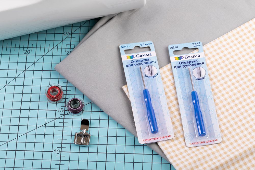 Отвертка крестовая для рукоделия в блистере 85 мм, SER-01, для рукоделия, Gamma SER-01