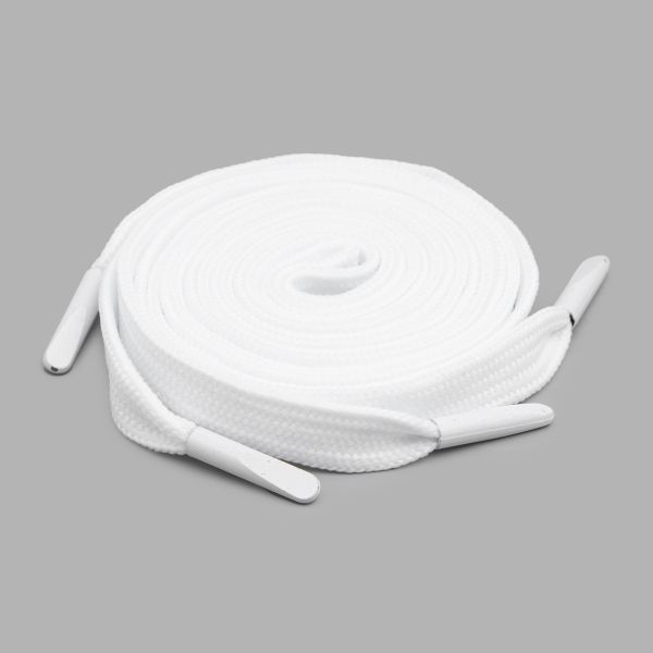 Шнурки плоские с металлическим наконечником 10.0 мм / 100 см, 1 пара (2 шт), белый, 6220-0134