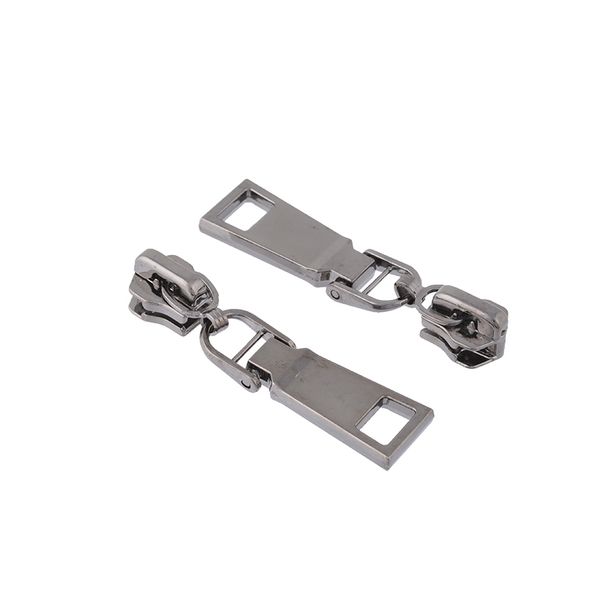 Слайдер (замок) для молнии металл Т5 (5 мм), автомат, F23 цв.2 черн. никель уп.100 шт