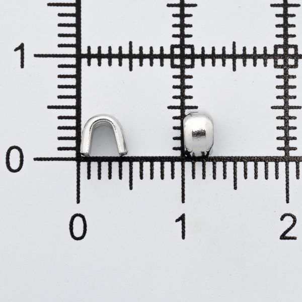 Ограничитель верхний для металлической молнии Т5 (алюминий), 0298-0610, 100 г (≈730 шт)