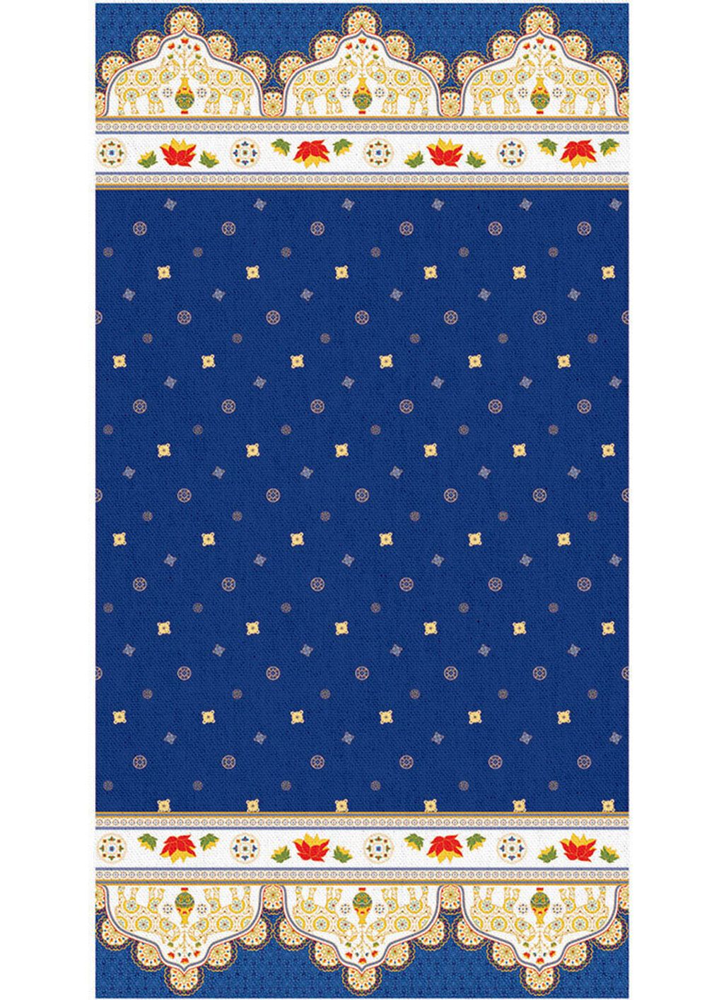 Ткань для пэчворка Peppy Индийское сари, отрез 60х110 см, 146 г/м², ИС-02 Панель синий, Peppy