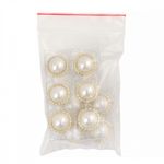 Пуговицы металлические на ножке 28L-18 мм, С-MP30 цв.золото/перламутр, 10 шт