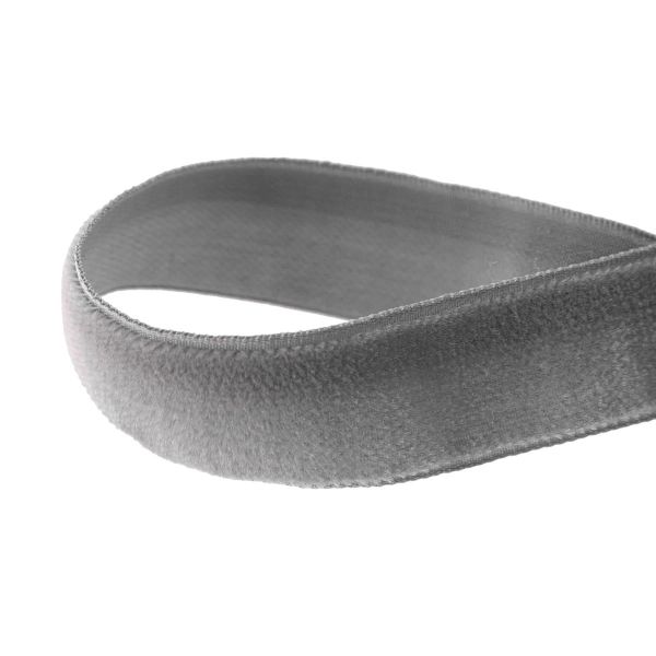 Лента бархатная (тесьма) 20.0 мм / 10±0.5 метров, рис. 8319, цв.33 серый