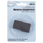 Магниты квадратные с клеев. слоем на вспененной основе, 25.4х25.4 мм, 4 шт, Mr.Painter SSM-03