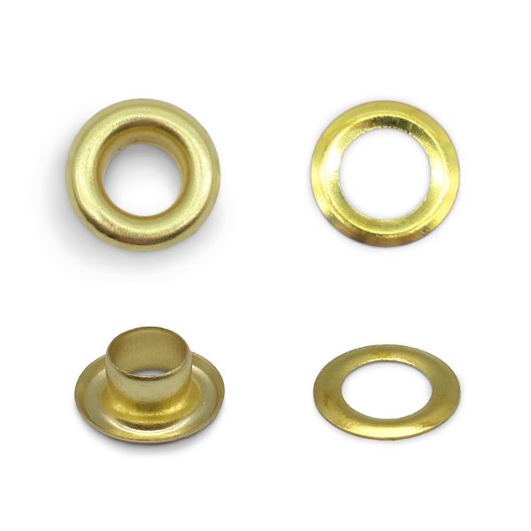 Люверсы металл ⌀_4.0 мм (внутр.), золото, 100 шт, BIG