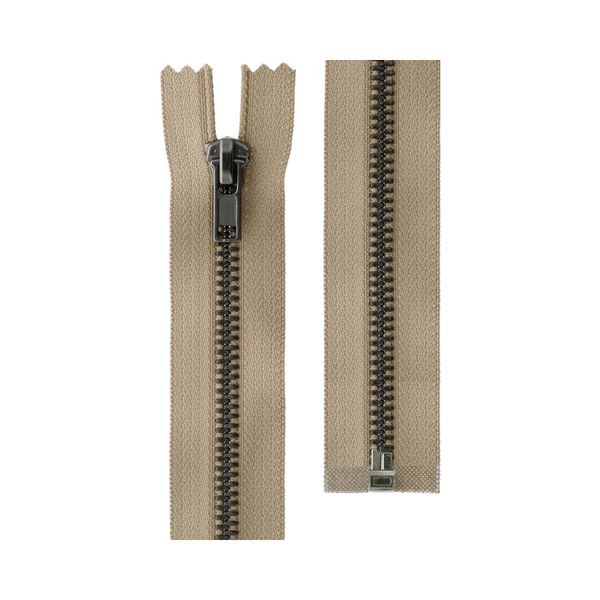 Молния металл Т5 (5 мм) 1 зам., разъем., 100 см, оксид, 298 св.бежевый, ZIP 5B Gamma, 10 шт