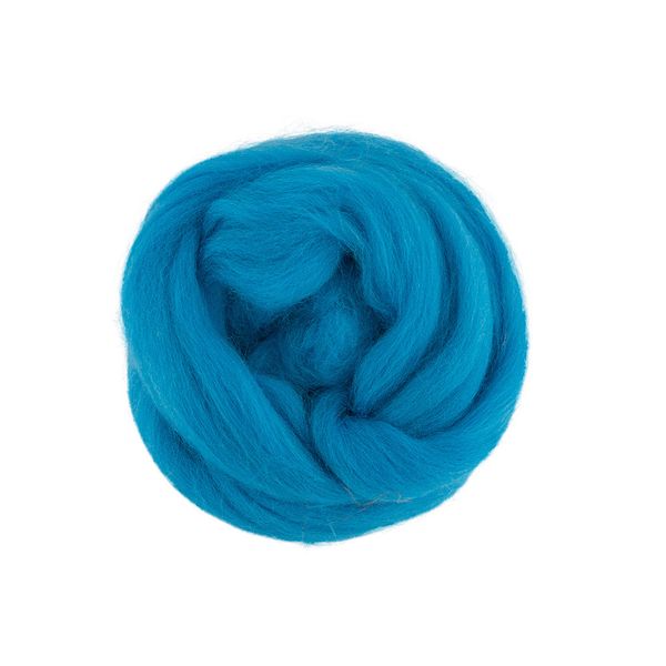 Шерсть для валяния (до 29 мкр), 50 г. 0473 голуб.бирюза, Gamma TFS-050