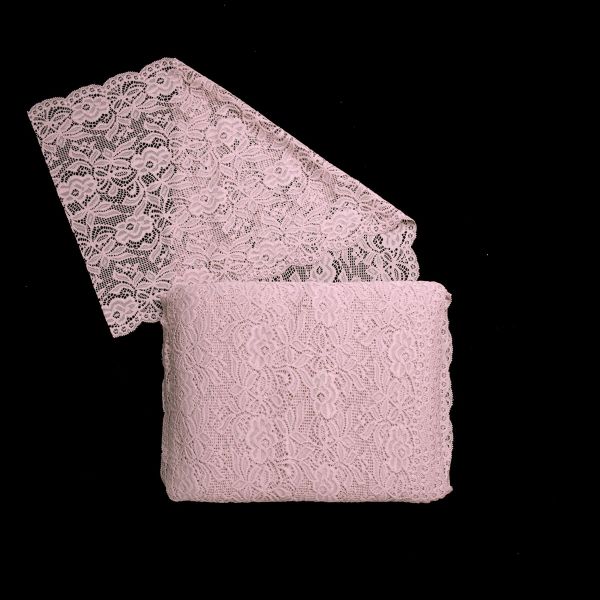 Кружево бельевое эластичное 300 мм / 13.72 м, цв. C344 пудровый