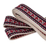 Стропа (ременная лента) 38 мм / 3 метра, [41.33 г/пог.м], с принтом, T0208 красный/т.синий/молочный, 3Al362