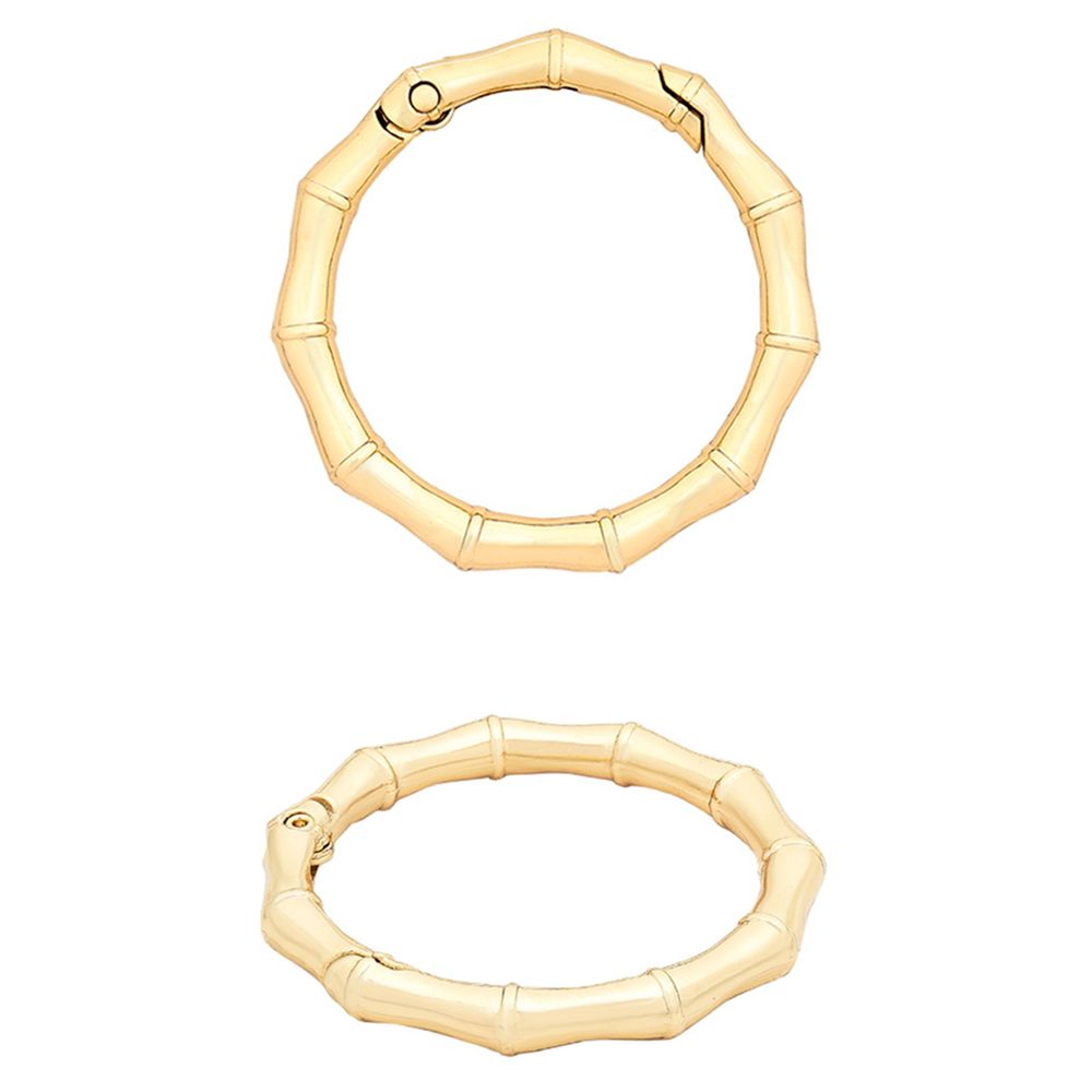 Карабин металл кольцо ⌀38 мм, декоративный, золото, MB_2231, 6 шт