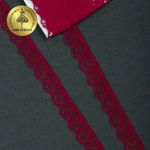 Кружево отделочное в стиле "трикотаж" 12 мм 150-2, цв.10 бордо, 9.14м