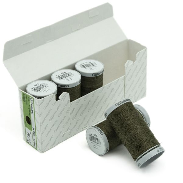 Нитки суперкрепкие Gutermann Extra Strong M782, 100м, 676 св.хаки, 5 катушек