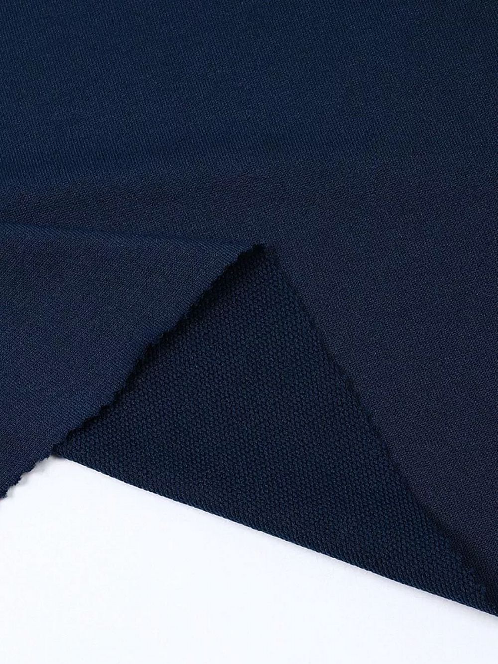 Футер 2-нитка петля поливискоза стрейч 220 г/м², 160 см / 3 метра, ФУТ2Х.TBY.ПЭ-ВИС.S196/S058.3, цв.S196/S058 т.синий