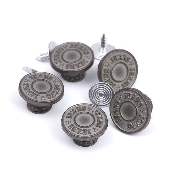 Пуговицы джинсовые ⌀15 мм, фиксированная ножка, сталь, античная медь, 100 шт