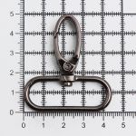 Карабин металл 38.0 мм (49х44 мм), чер.никель, ГУ12849, 4 шт