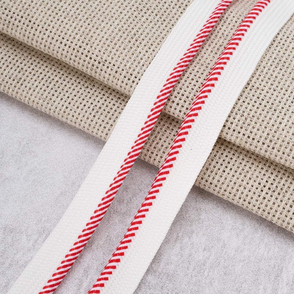 Кант декоративный 11 мм / 27.43 метра, белый/26 красный, 3Al307