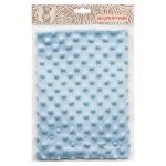 Плюш (ткань) Sovushka Minky dot 280 г/м², 45х50 см, ворс 2,5мм, голубой, 615622-3