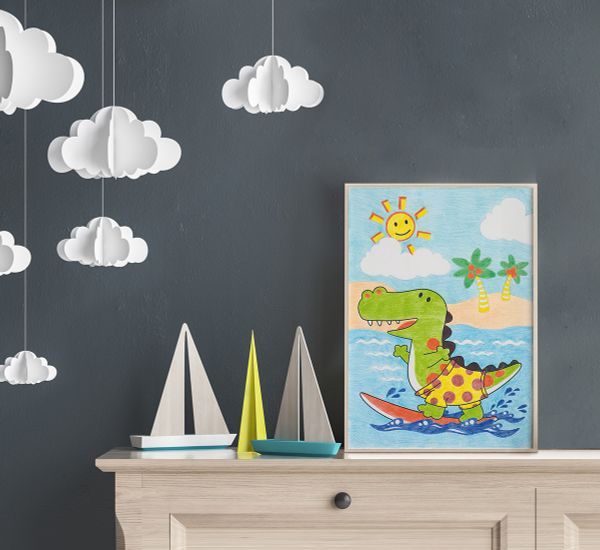 Картина по номерам Фрея, Крокодильчик на море 29.5х20.5 см