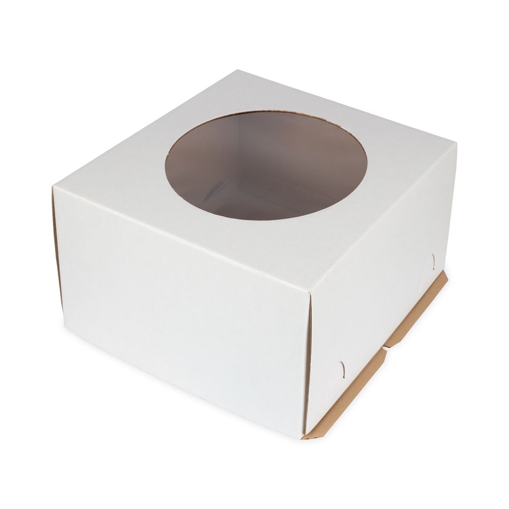 Кондитерская коробка для торта с 1 окном 30х30х19 см, S-Chief BFC-004