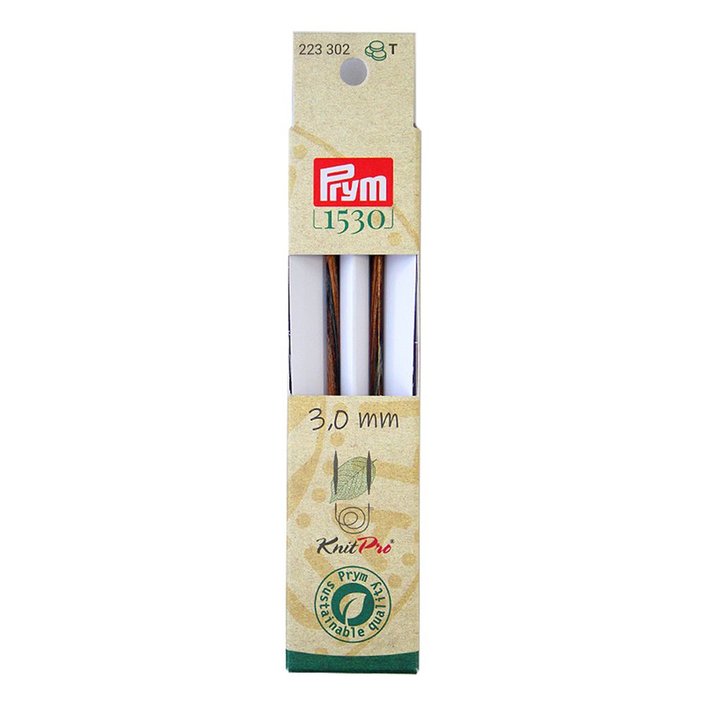 Спицы съемные длинные ⌀3.0 мм, 11.6 см, 2 шт, Prym Natural 223302