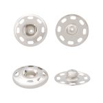 Кнопка пришивная металл 21 мм, серебристый, 3 шт, Pony, 76531