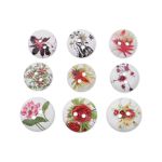 Украшения декоративные пуговицы деревянные Цветы №4, 15-18 мм, 100 шт