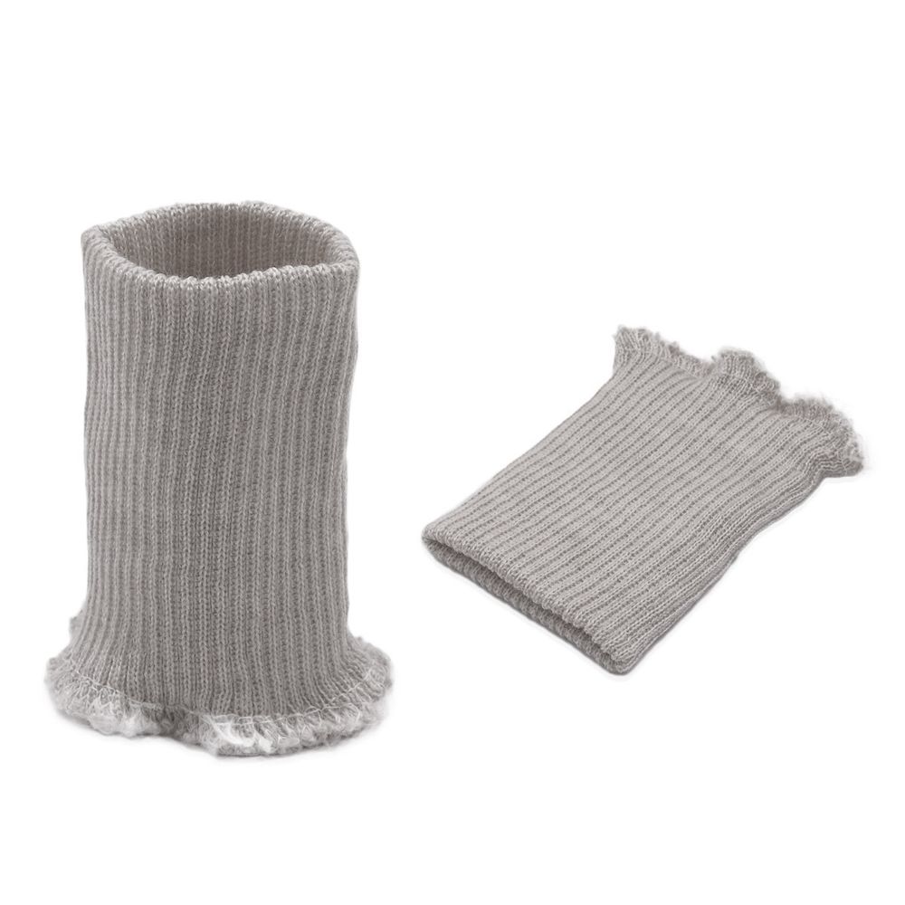 Манжеты трикотажные 6.5х9.5 см, 1 пара, тонкие, 890 серебро