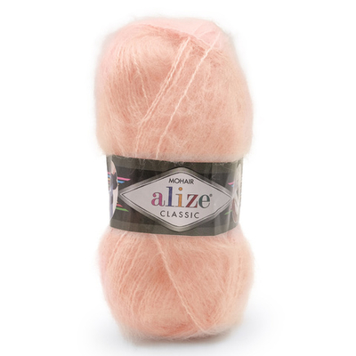 Пряжа Alize (Ализе) Mohair Classic New / уп.5 мот. по 100 г, 200м, 271 светло-розовый