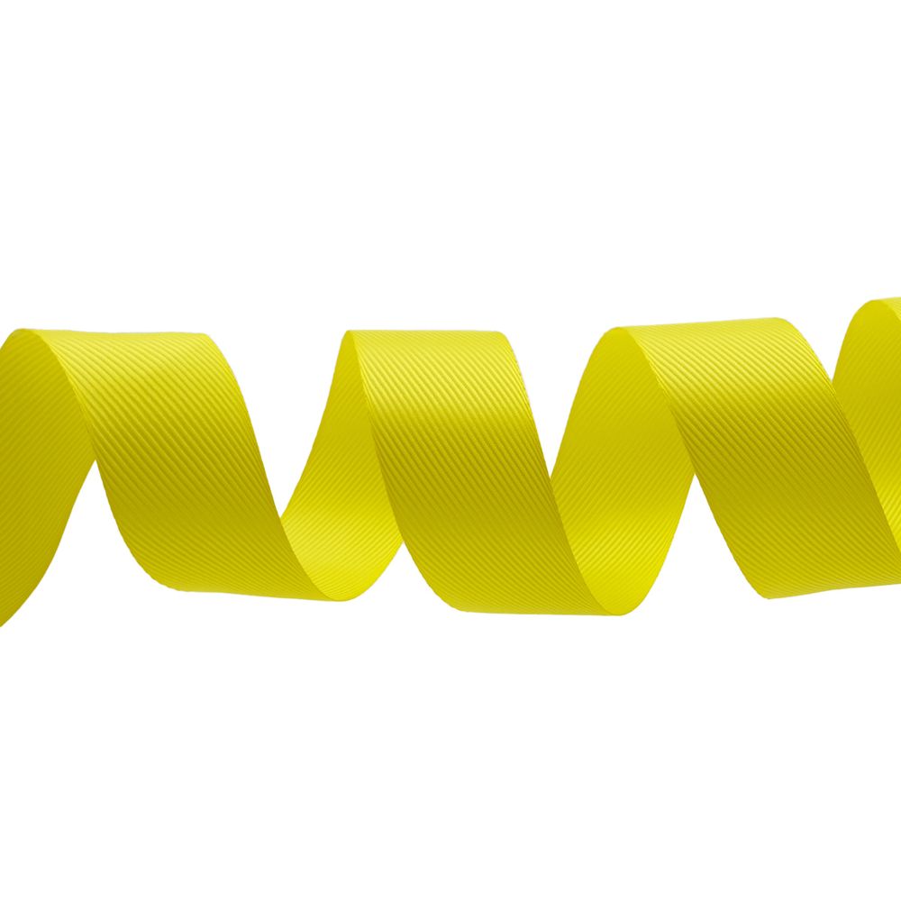Лента декоративная ёлочка 40.0 мм / 20±1 метров, 88 лимонный