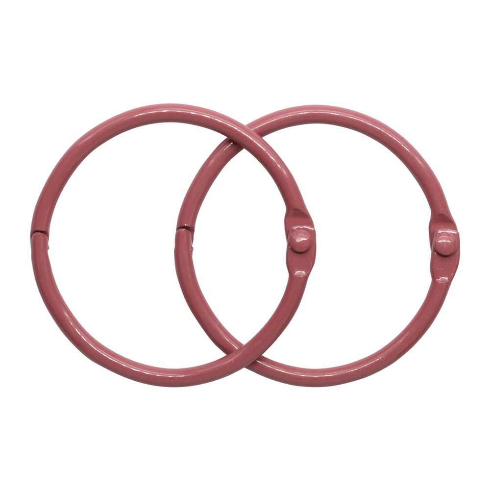 Кольца для альбомов разъемные металл 40 мм, 10 шт, темно-розовый, 5AS-106