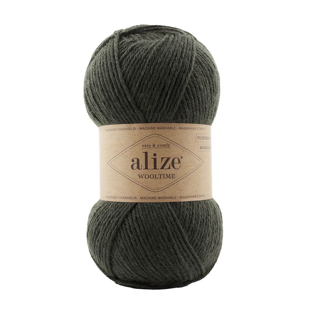 Пряжа Alize (Ализе) Wooltime / уп.5 мот. по 100 г, 200 м, 873 плющ