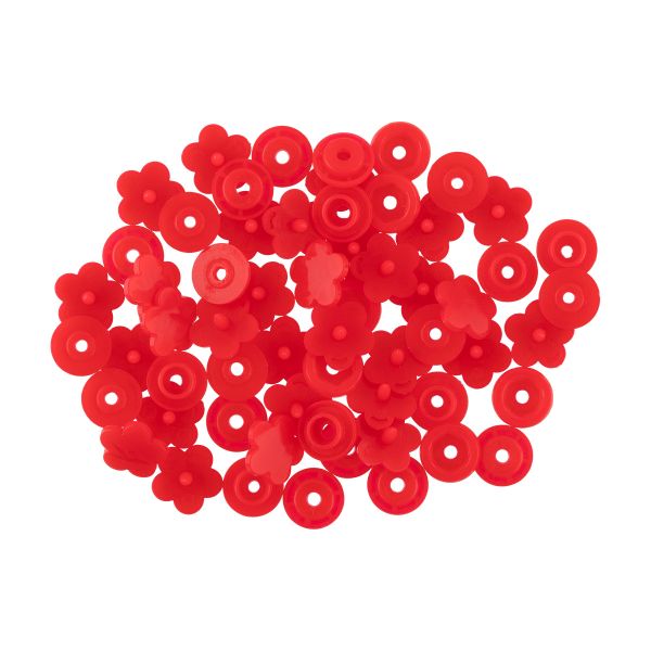 Кнопка рубашечная установочная пластик ⌀12 мм, 500 шт, 003 красный, Micron POM-12 FL/500