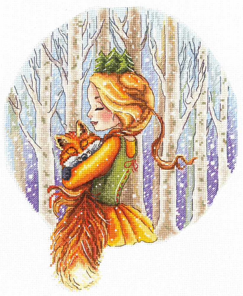 Набор для вышивания нитками Сделай своими руками, Лесная принцесса, 19.5х24 см Набор для вышивания нитками Сделай своими руками, Лесная принцесса, 19.5х24 см