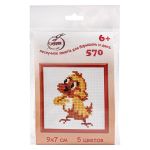 Набор для вышивания нитками РС Студия, Цыпленок 9х7см