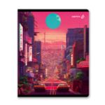 Тетрадь ученическая общая, выборочный лак, A5+ 96 л. на скобе 65 г/м², белизна 100 %, 5 шт, клетка, 01126 Микс-На закате, Светоч Т80