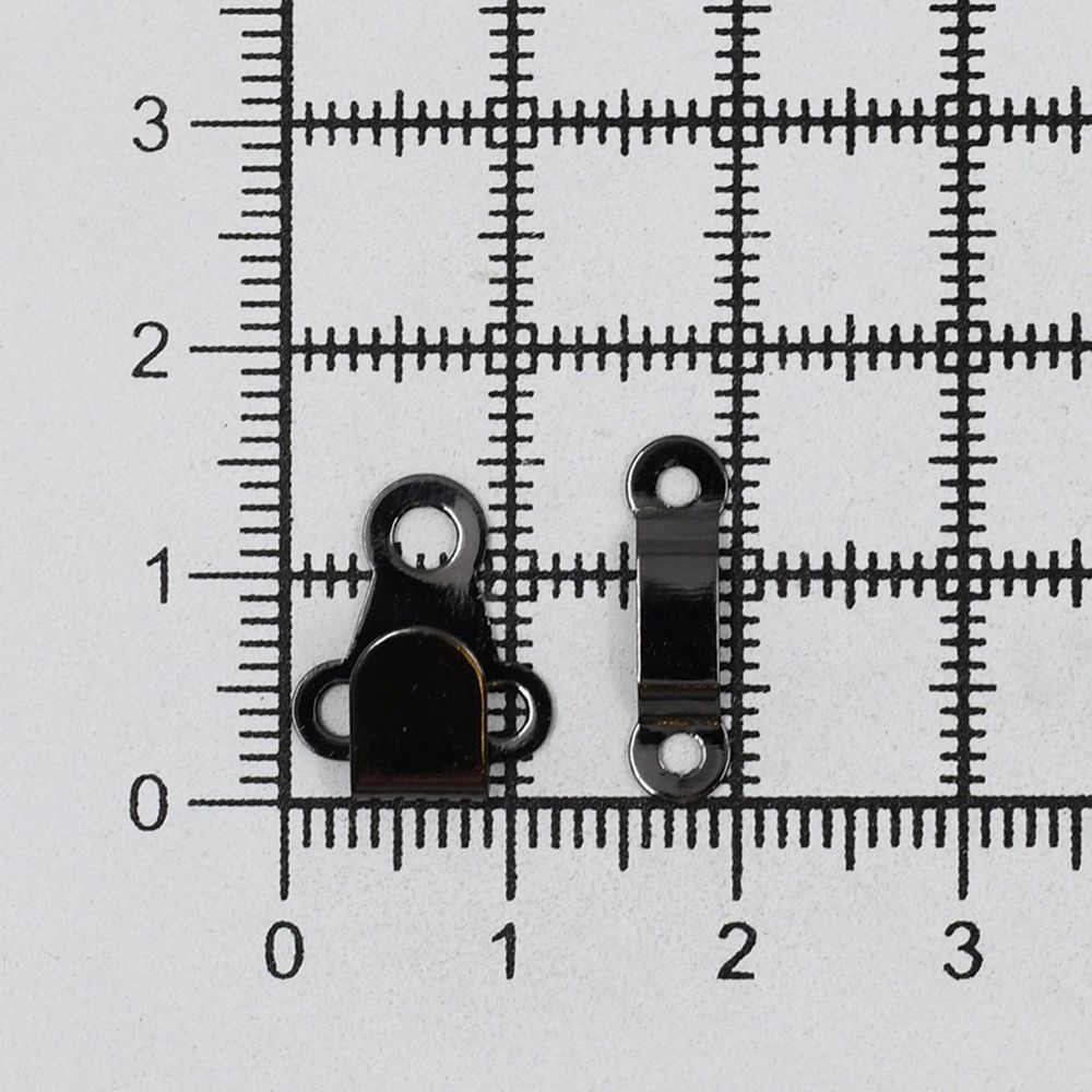 Крючки пришивные 15х11 мм, pewter, 10 шт