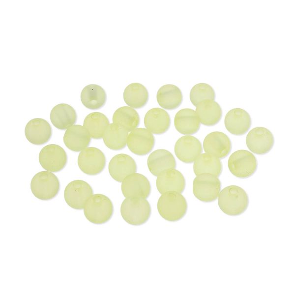 Бусины пластик ⌀8 мм, полупрозрачные матовые, 20 г, 70±4 шт, Astra&Craft, 026 желтый