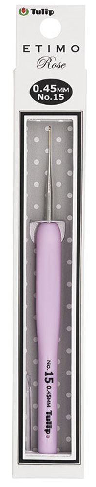 Крючок для вязания с ручкой Tulip Etimo Rose 0,45мм, TEL-15e /TOS/