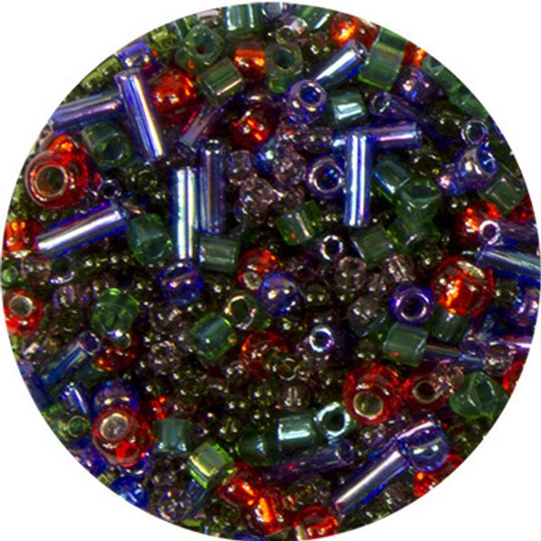 Бисер Toho Mix 2, 500 г, 3226 зелено-фиолетово-красный