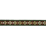 Лента (тесьма) жаккардовая 12.0 мм / 10±0.5 метров, красный/бежевый, Gamma TRJ-113Y