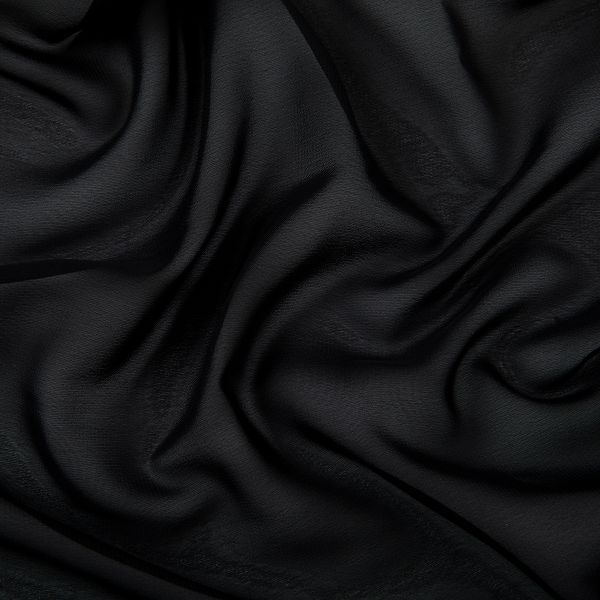 Ткань блузочная Poly Chiffon 84 г/м², 150х147 см, _ черный, Gamma PC-02