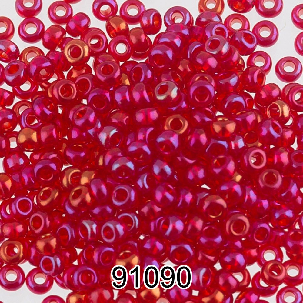 Бисер Preciosa 10/0 (2.3 мм), 500 г, 91090 (Ф153) малиновый/перл