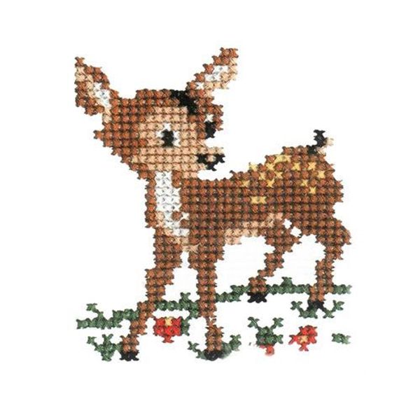 Набор для вышивания нитками РС Студия, Олененок 8х9 см