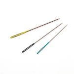 Иглы ручные для гобеленовых и трикотажных тканей с цветным ушком, №22-28,24 шт, в розетке, Pony