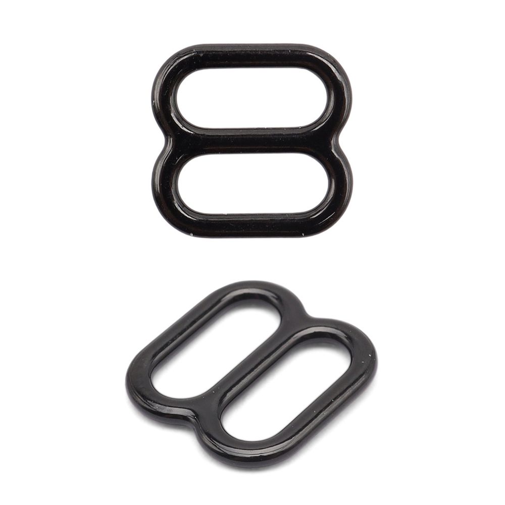 Рамки-регуляторы для бюстгальтера металл 8.0 мм, 20 шт, черный, ГВ1008