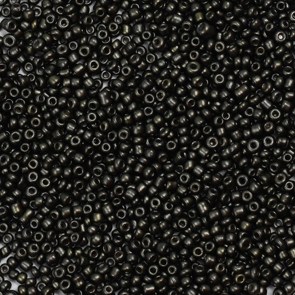 Бисер Astra&amp;Craft 11/0 (2.1 мм), 200 г (10х20 г), цв. 924 т. серый/непрозрачный, матовый