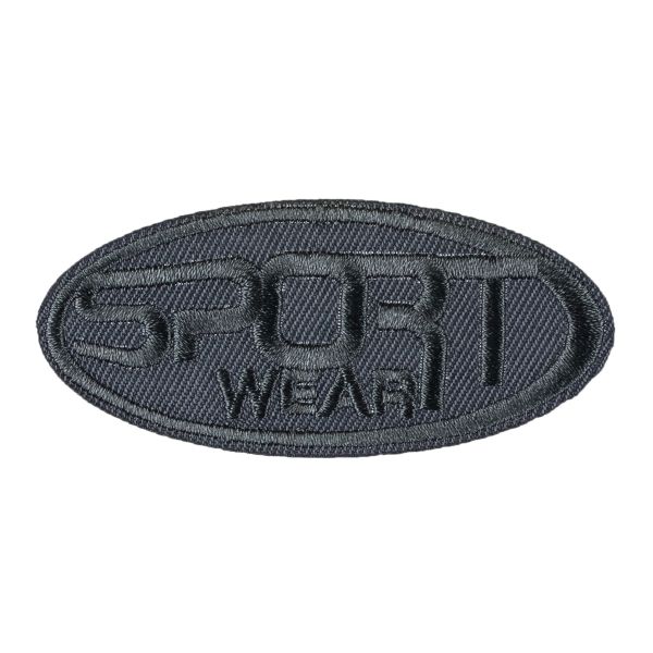Термоаппликация №07/5, 5 шт, №1742B sport wear серый 3x7 см, Gamma