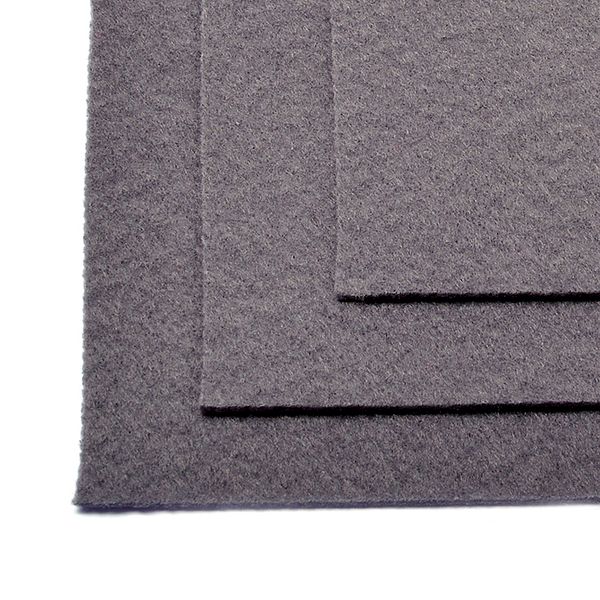 Фетр листовой жесткий 1.0 мм, 20х30 см, 10 шт, цв. 694 серый