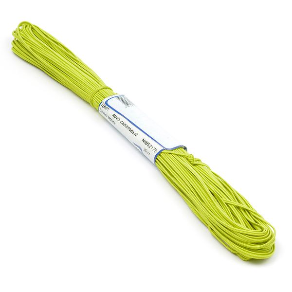 Шнур сутажный ⌀1.8 мм / 20 метров, ярк.салатовый